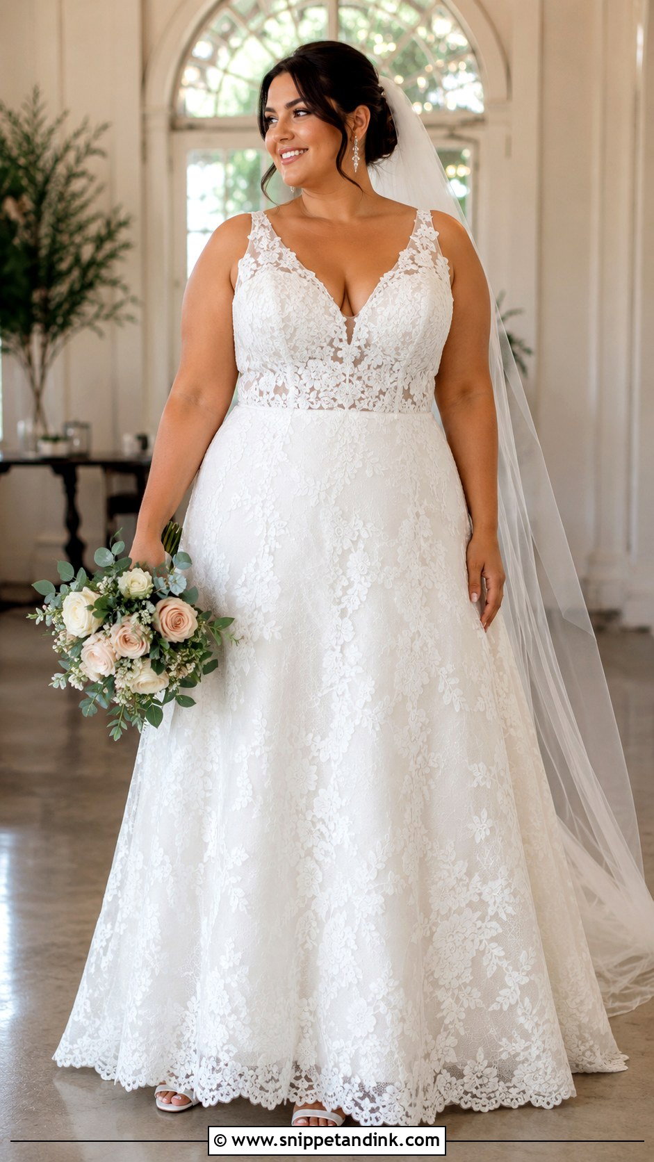 Plus Size Lace Wedding Dress - Snippet and Ink - 20 Beautiful Lace Styles for Wedding