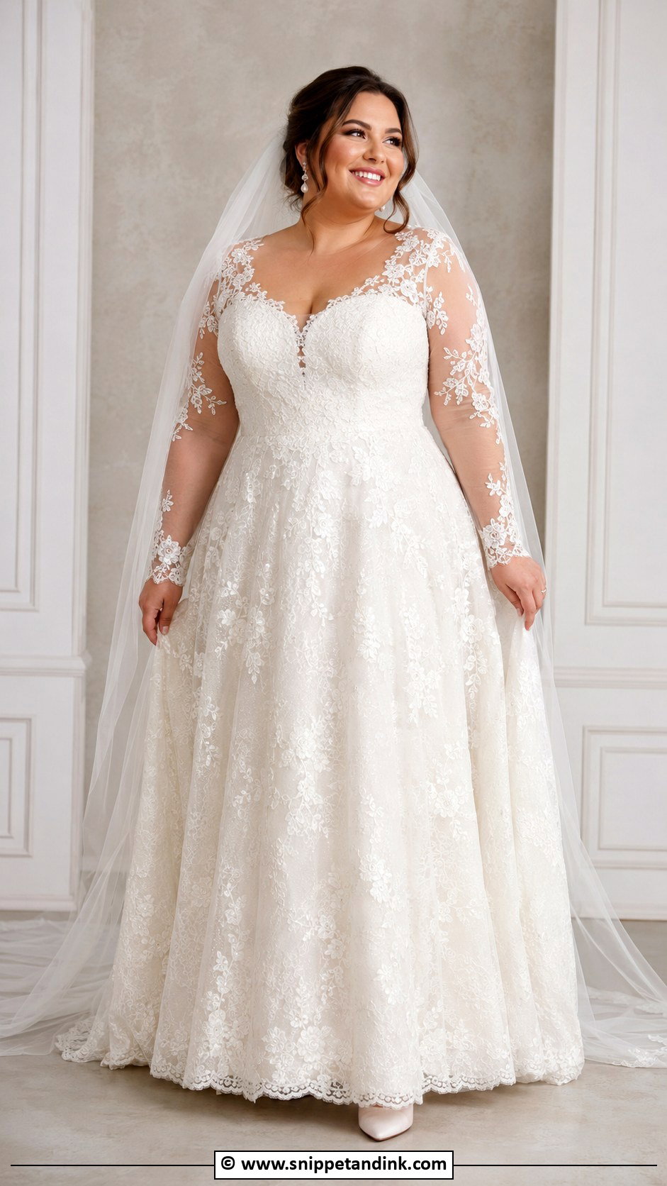 Plus Size Lace Wedding Dress - Snippet and Ink - 35 Plus Size Wedding Dresses