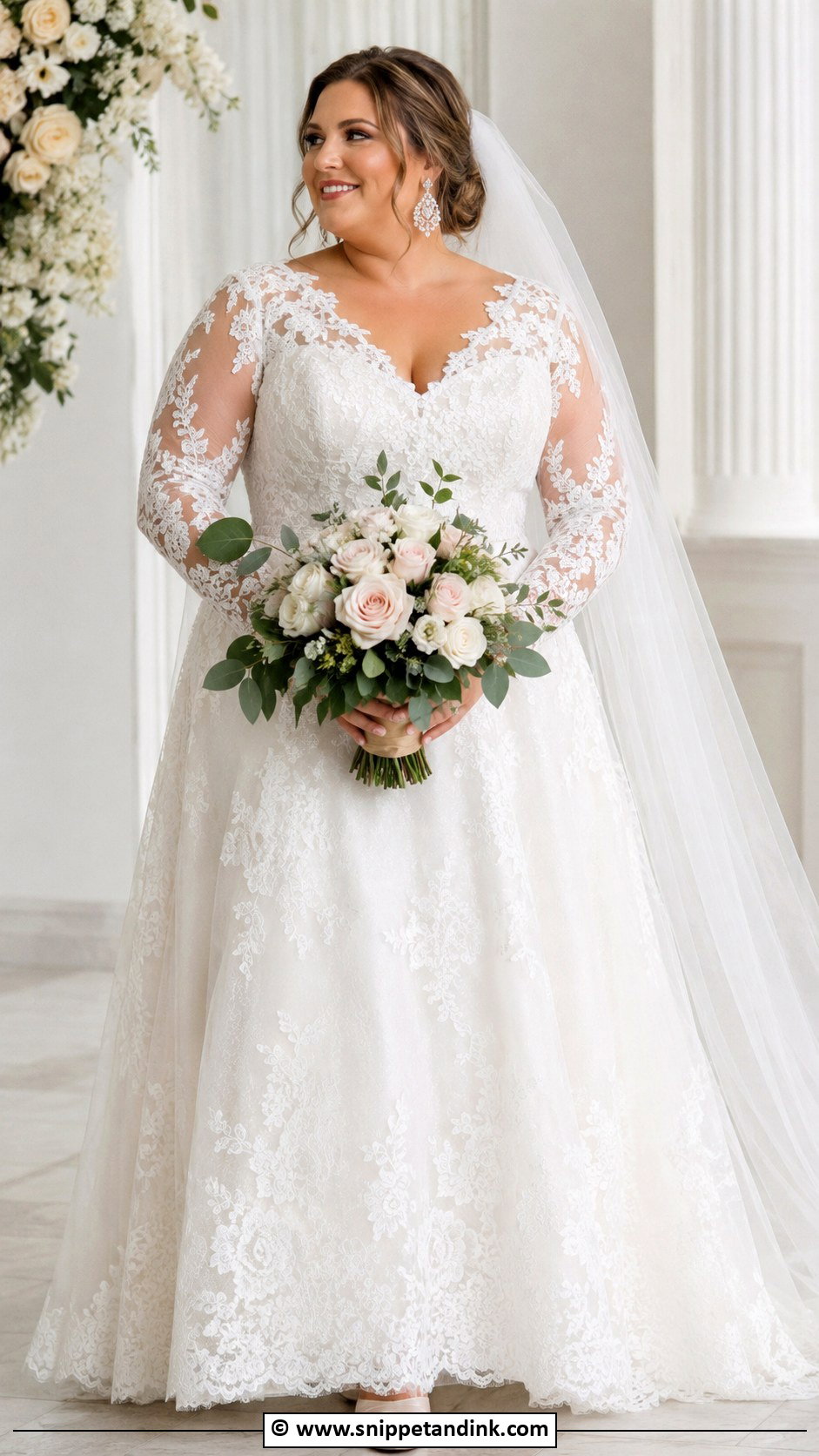 Plus Size Lace Wedding Dress With Sleeves - Snippet and Ink - 30 Lace Wedding Dress with Sleeves