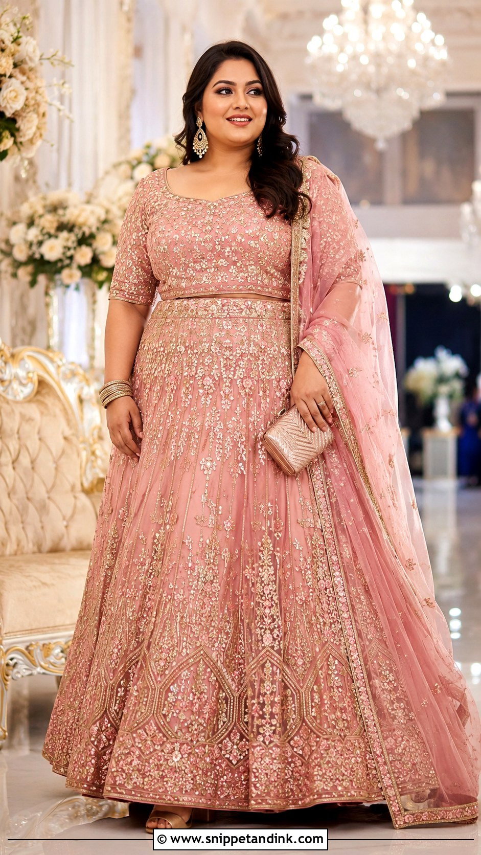 Plus Size Lehenga Choli for Wedding - Snippet and Ink - 30 Plus Size Indian Outfits for Wedding