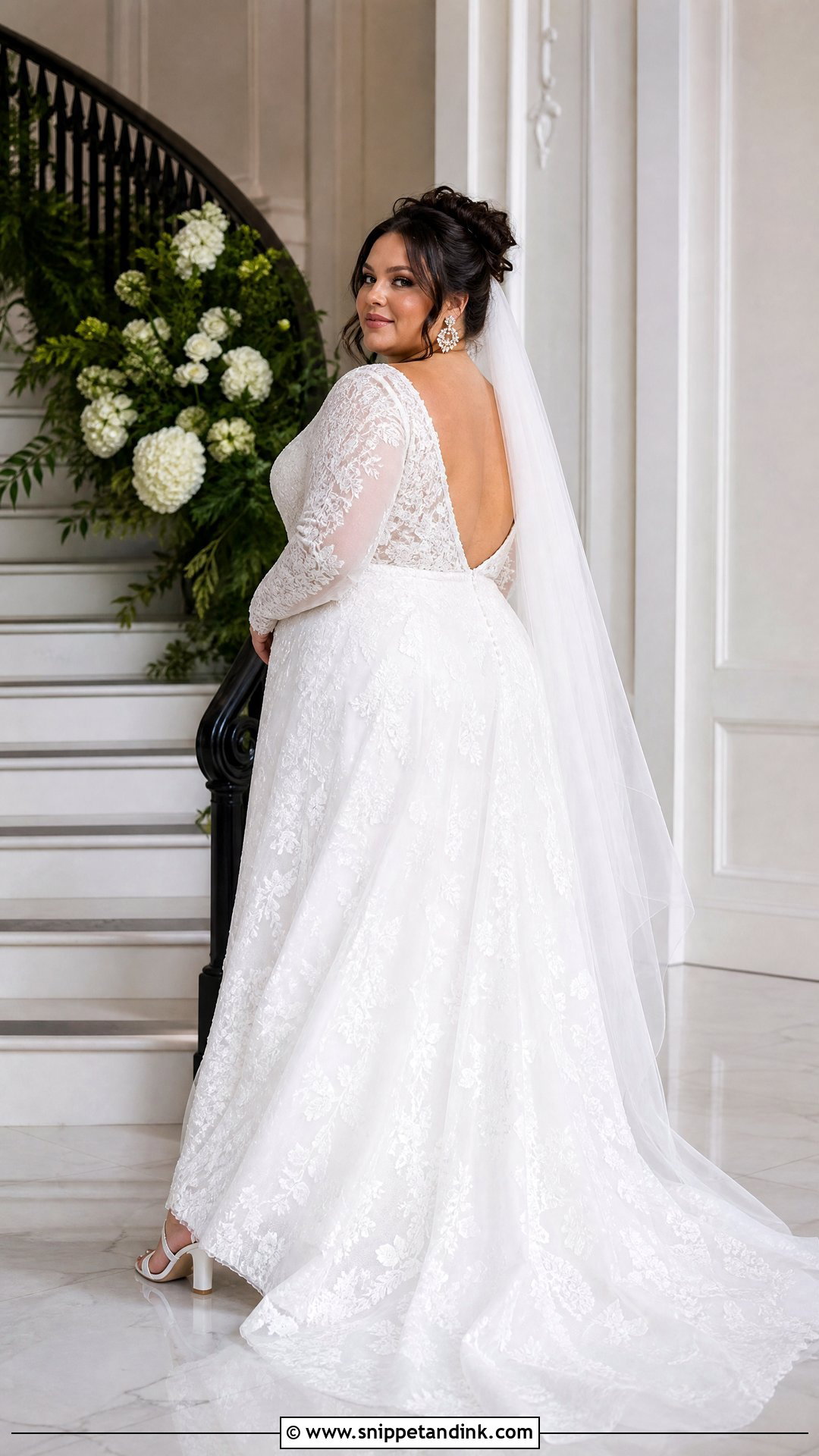 Plus Size Long Sleeve Backless Wedding Dress - Snippet and Ink - 25 Long Sleeve Backless Wedding Dress Ideas