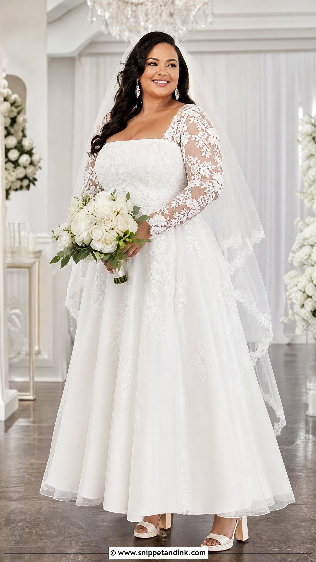 Plus Size Long Sleeve Bridal Dress - Snippet and Ink - 20 Bridal Dress Long Sleeve Ideas