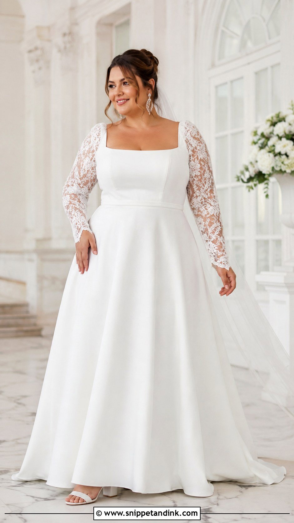 Plus Size Long Sleeve Bridal Dress - Snippet and Ink - 20 Long Sleeve Bridal Dresses