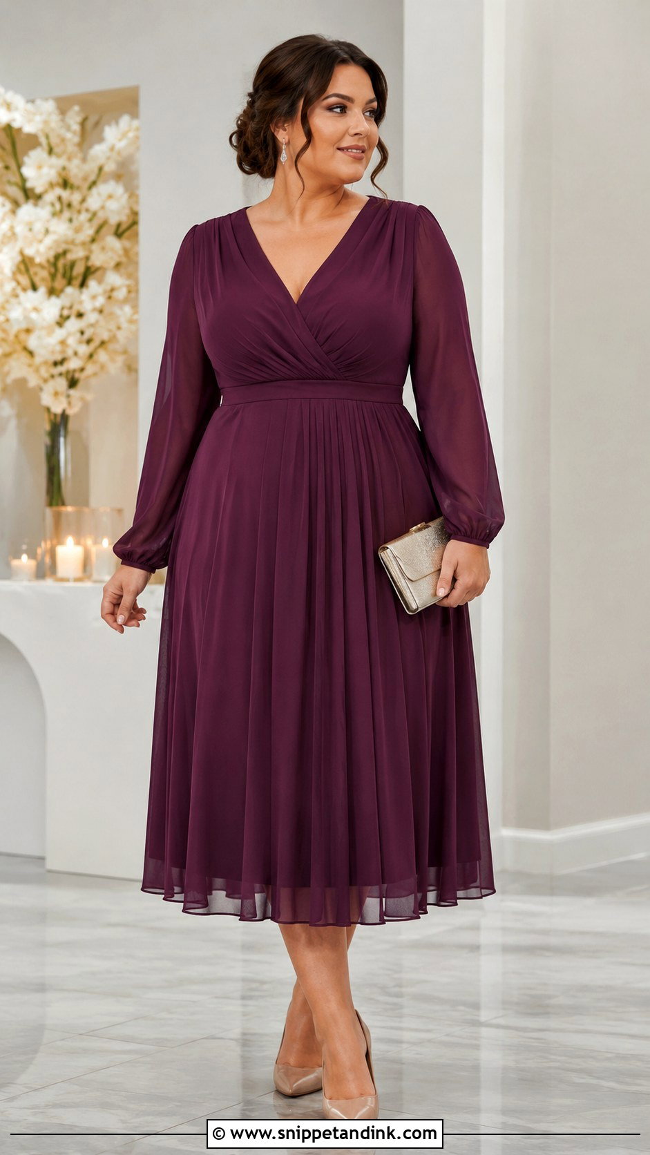 Plus Size Long Sleeve Dress For Wedding - Snippet and Ink - 25 Plus Size Dresses to Wear to a Wedding