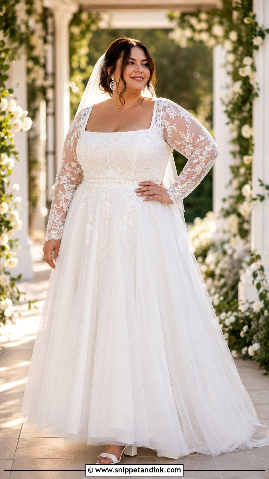 Plus Size Long Sleeve Flowy Wedding Dress - Snippet and Ink - 20 Long Sleeve Flowy Wedding Dress Ideas