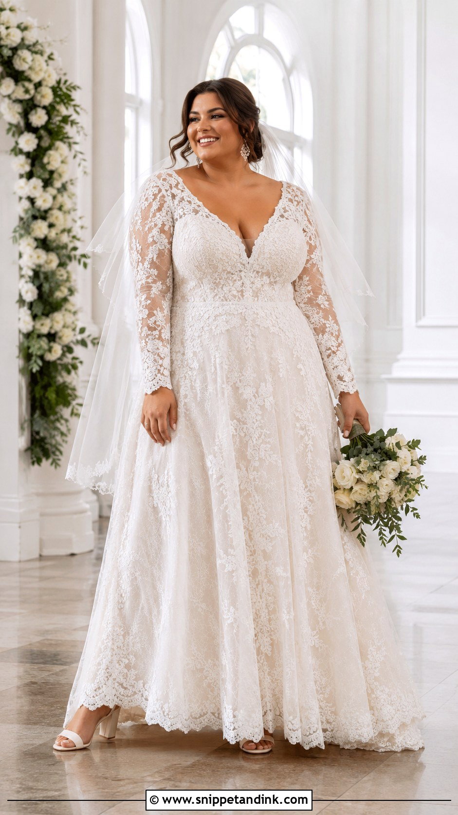 Plus Size Long Sleeve Lace Wedding Dress - Snippet and Ink - 20 Dantel Wedding Dress Long Sleeve Ideas