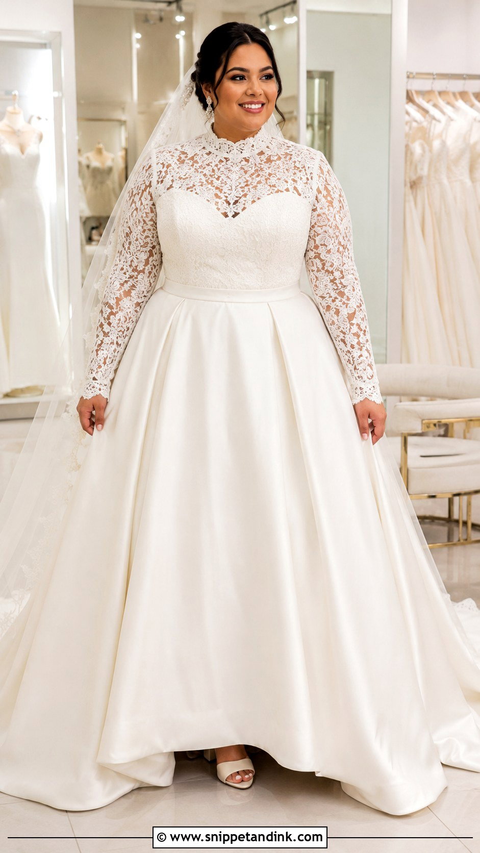 Plus Size Long Sleeve Princess Wedding Dress - Snippet and Ink - 20 Long Sleeve Princess Wedding Dress Ideas