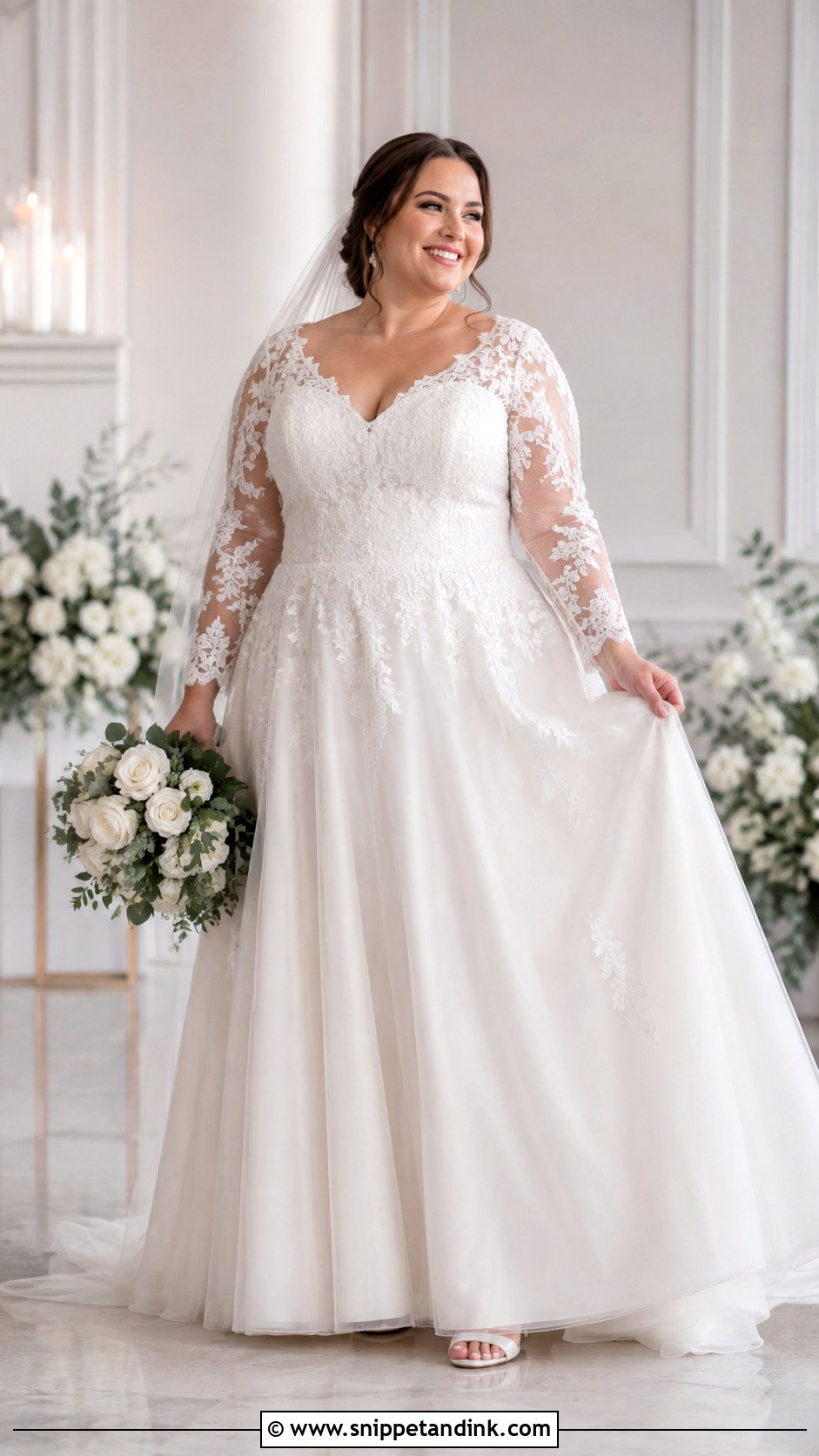 Plus Size Long Sleeve Wedding Dress - Snippet and Ink - 25 Wedding Dresses with Long Sleeves