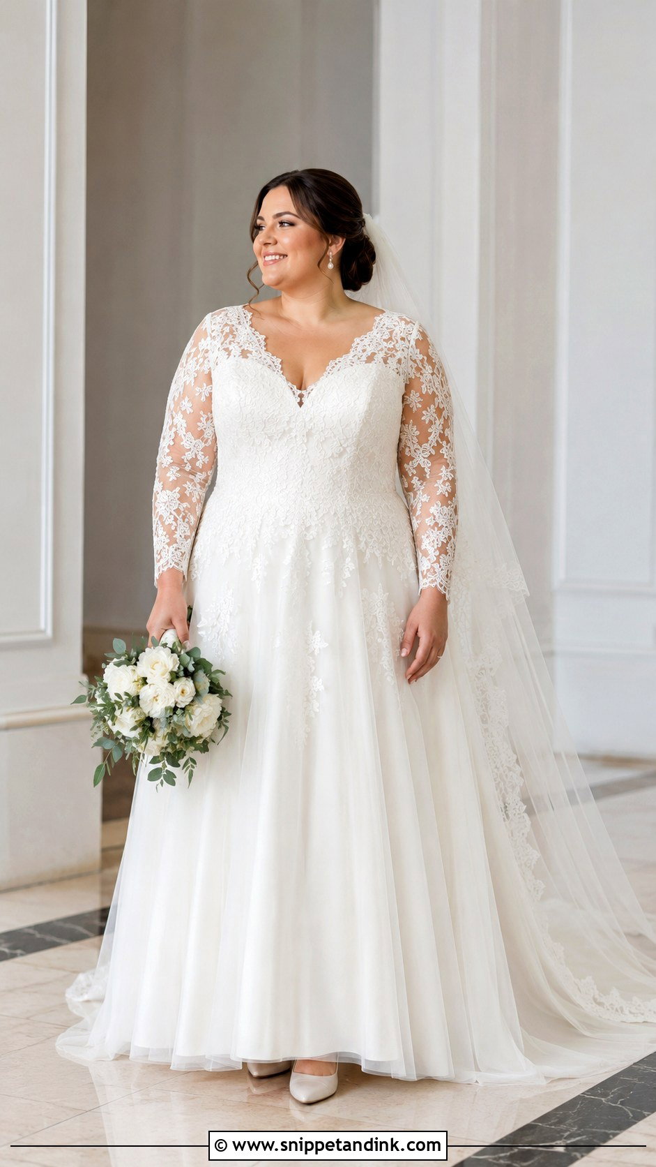 Plus Size Long Sleeve Wedding Dress - Snippet and Ink - 20 Elegant Plus Size Wedding Dress Curvy Bride Ideas