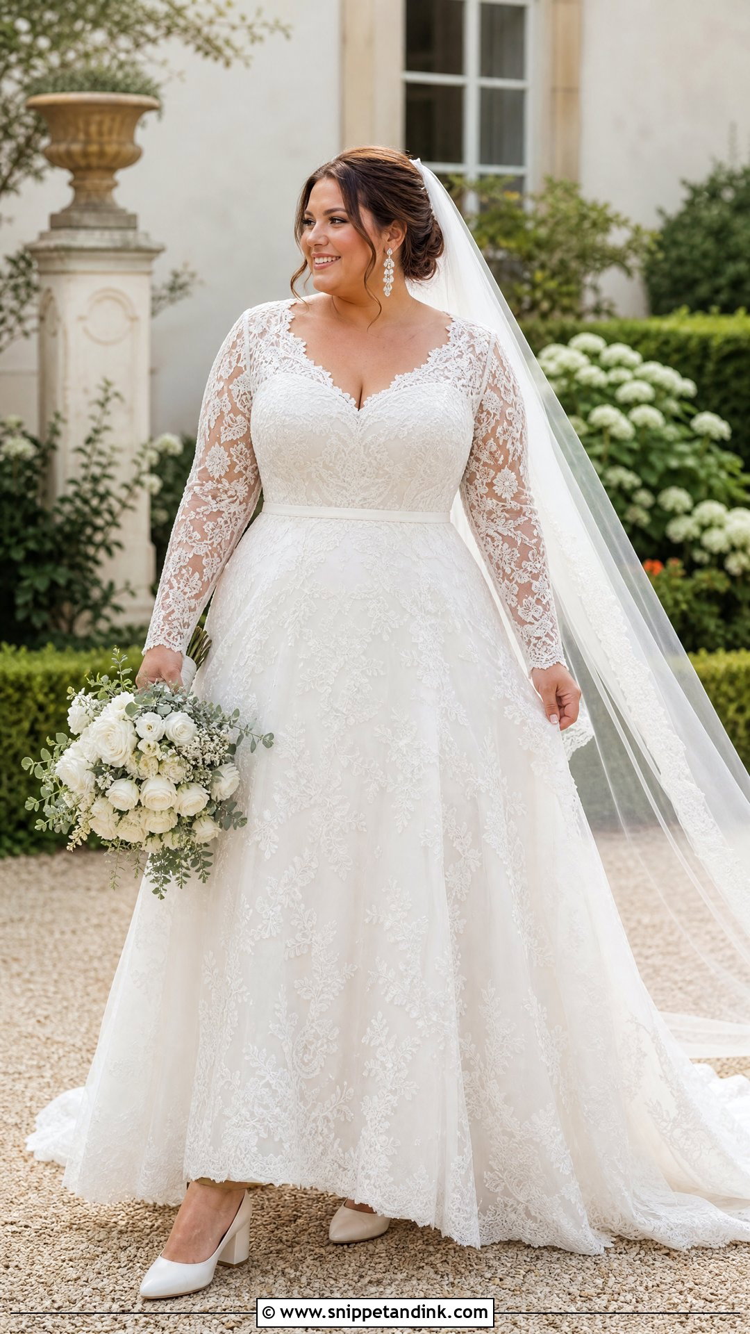 Plus Size Long Sleeve Wedding Gown - Snippet and Ink - 20 Wedding Gown Long Sleeve Ideas