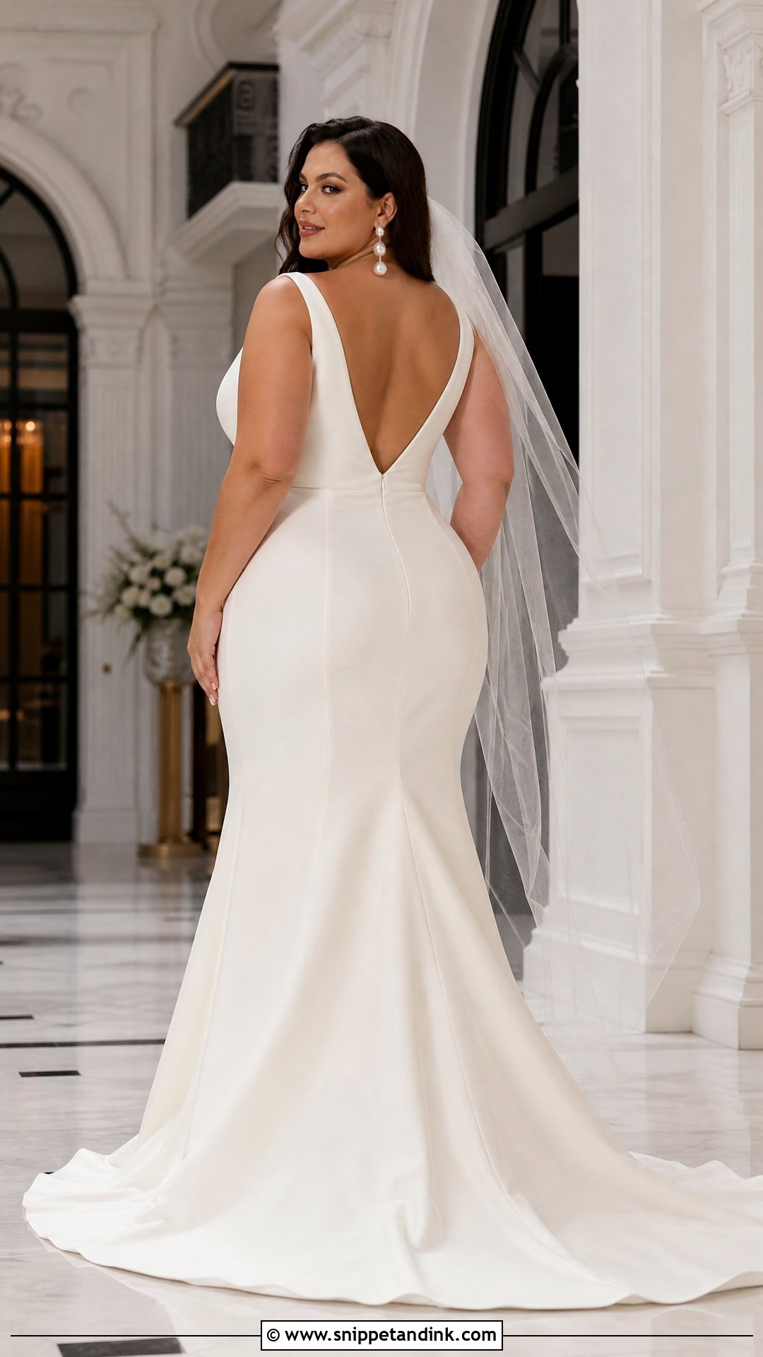 Plus Size Low Back Wedding Dress - Snippet and Ink - 25 Low Back Wedding Dresses