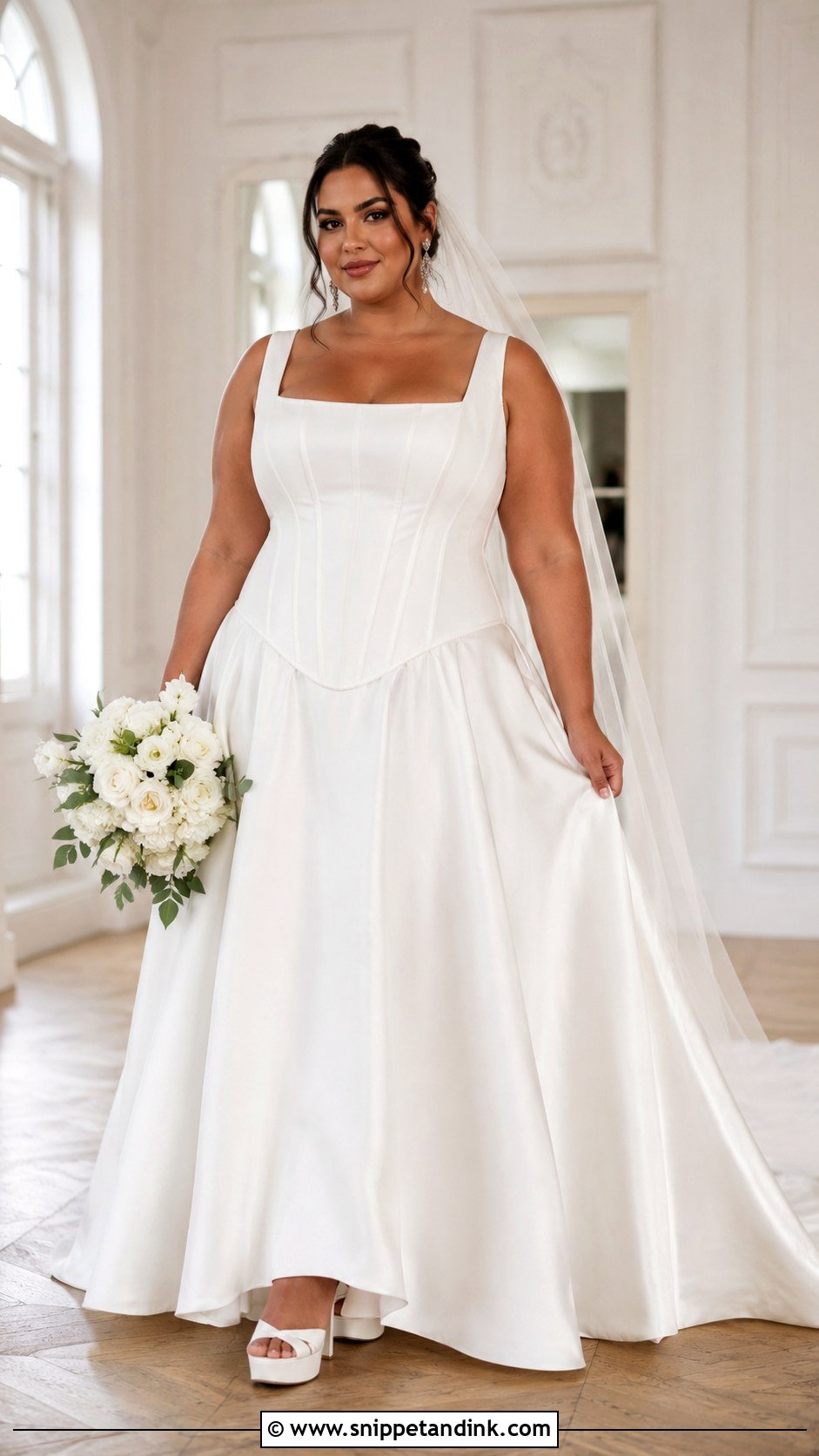 Plus Size Low Waisted Wedding Dress - Snippet and Ink - 20 Low Waisted Wedding Dress Ideas