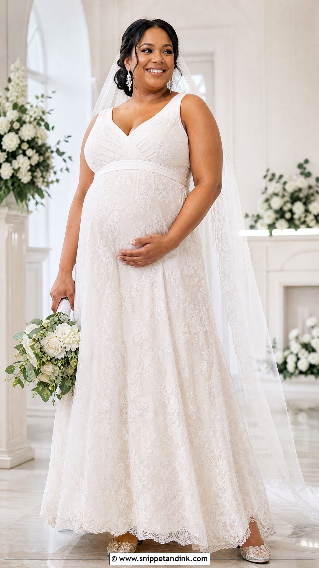 Plus Size Maternity Bridal Gown - Snippet and Ink - 25 Maternity Bridal Gowns