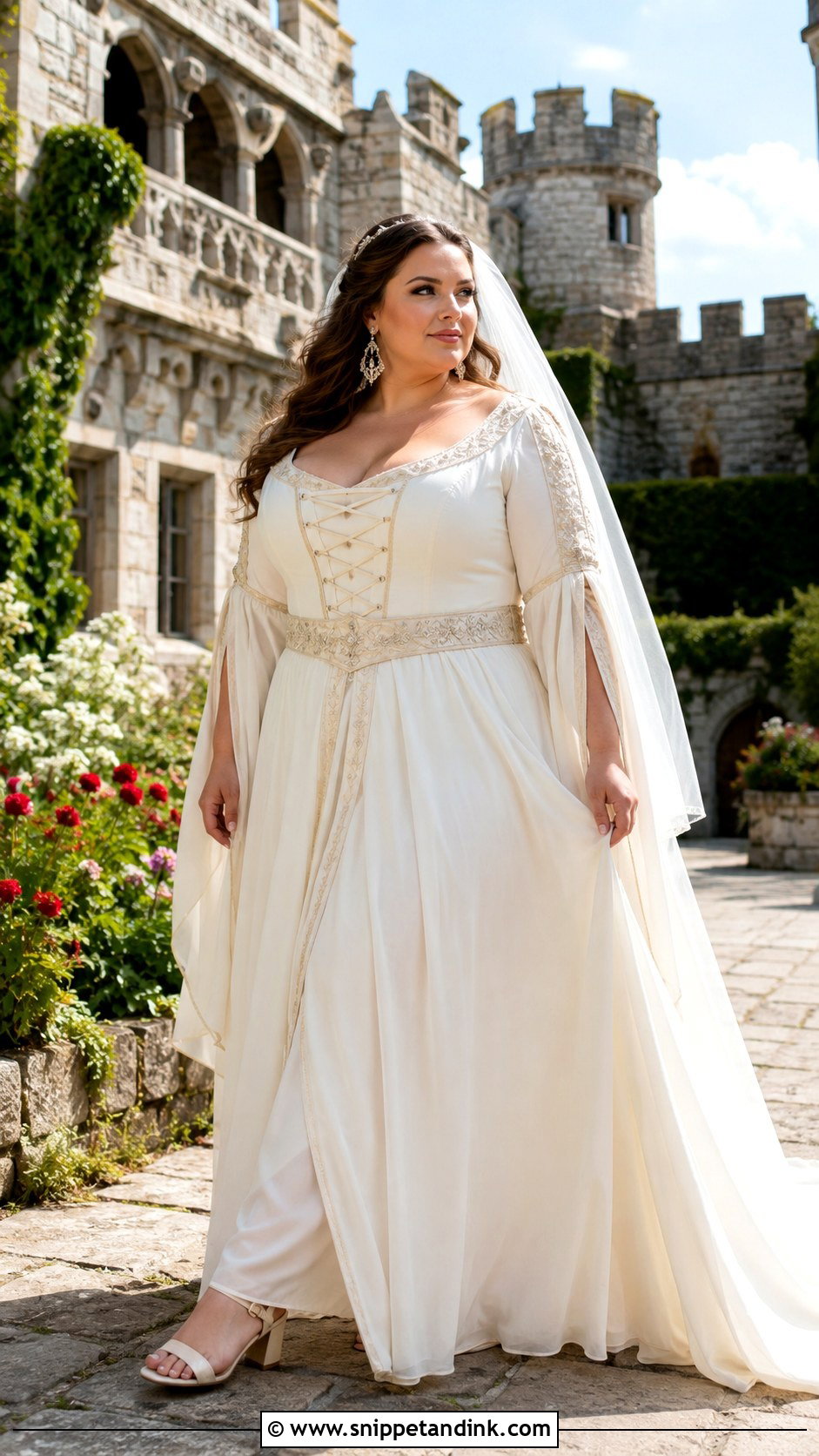 Plus Size Medieval Wedding Dress - Snippet and Ink - 20 Medieval Wedding Dresses