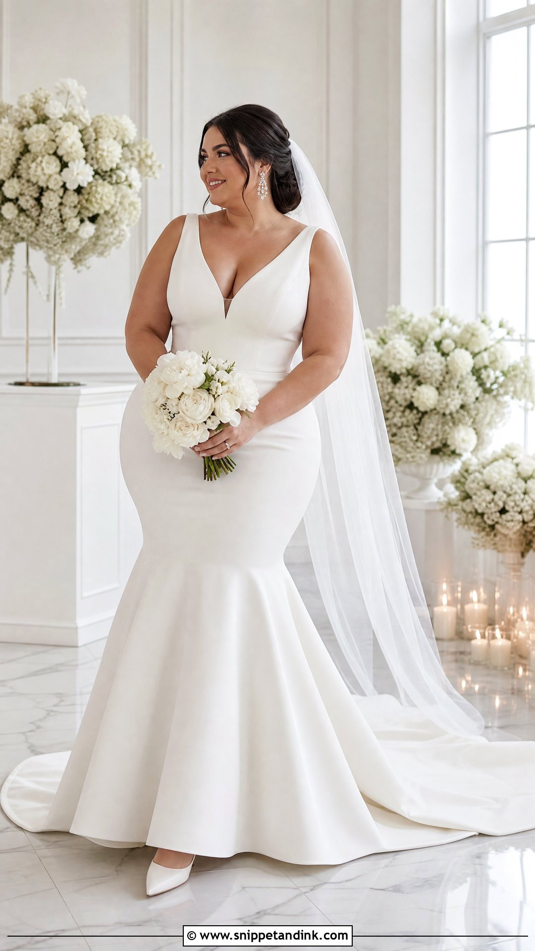 Plus Size Mermaid Bridal Gown - Snippet and Ink - 20 Plus Size Bridal Gowns