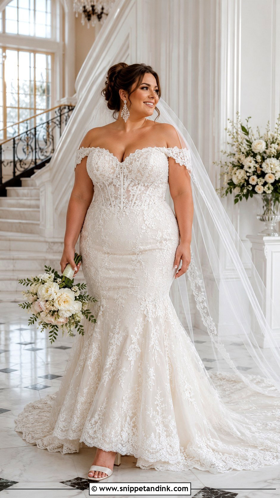 Plus Size Mermaid Bridal Gown - Snippet and Ink - 20 Mermaid Bridal Gowns