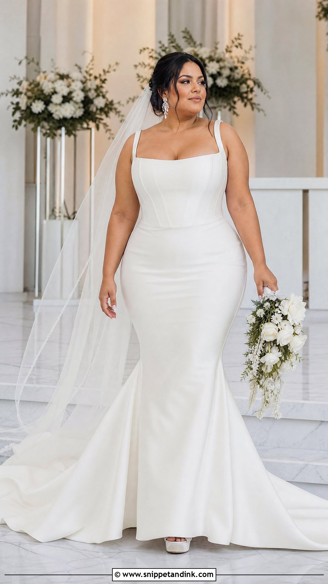 Plus Size Mermaid Corset Wedding Dress - Snippet and Ink - 20 Plus Size Corset Wedding Dress Ideas