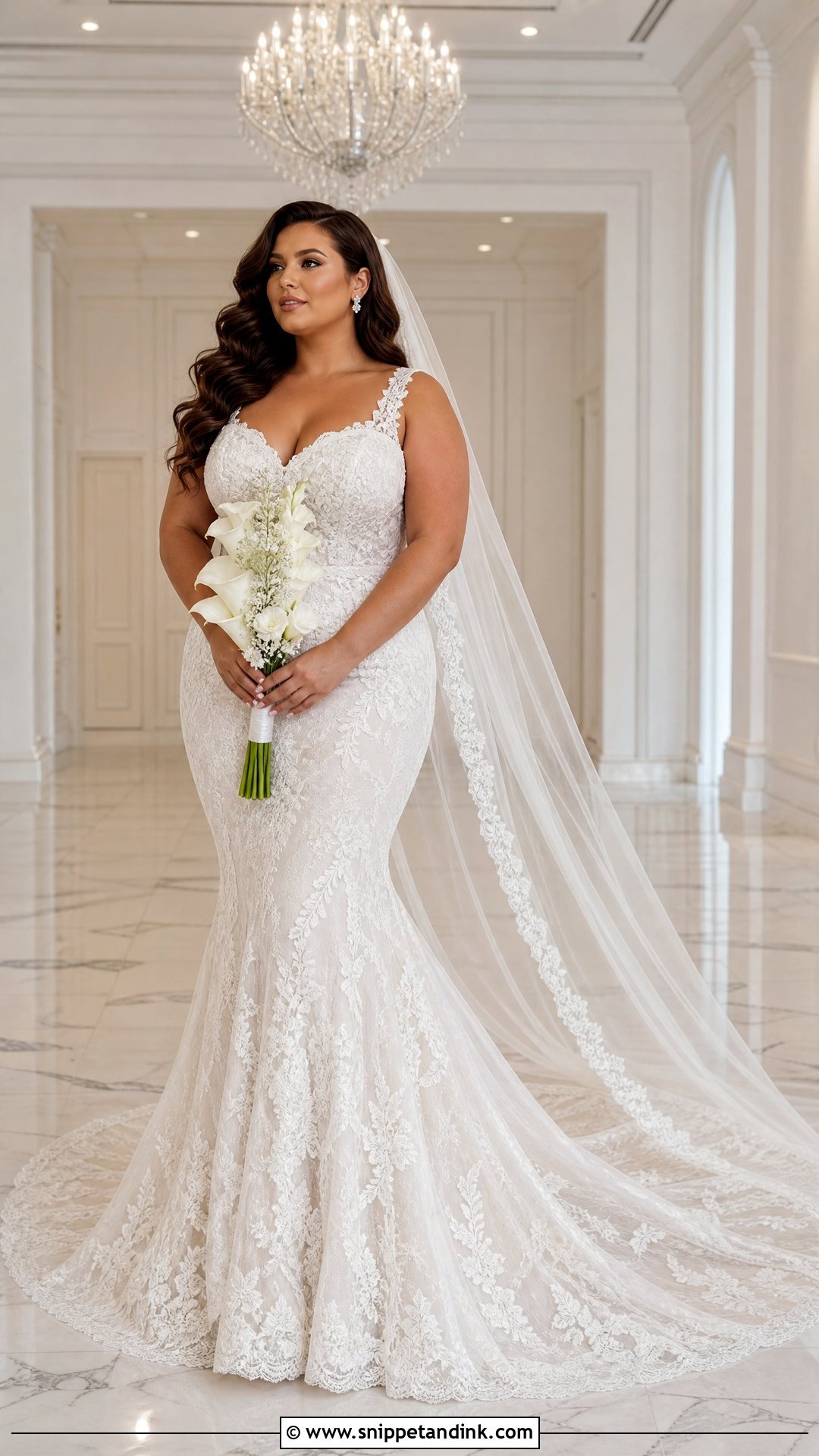 Plus Size Mermaid Lace Wedding Dress - Snippet and Ink - 20 Plus Size Lace Wedding Dress Ideas