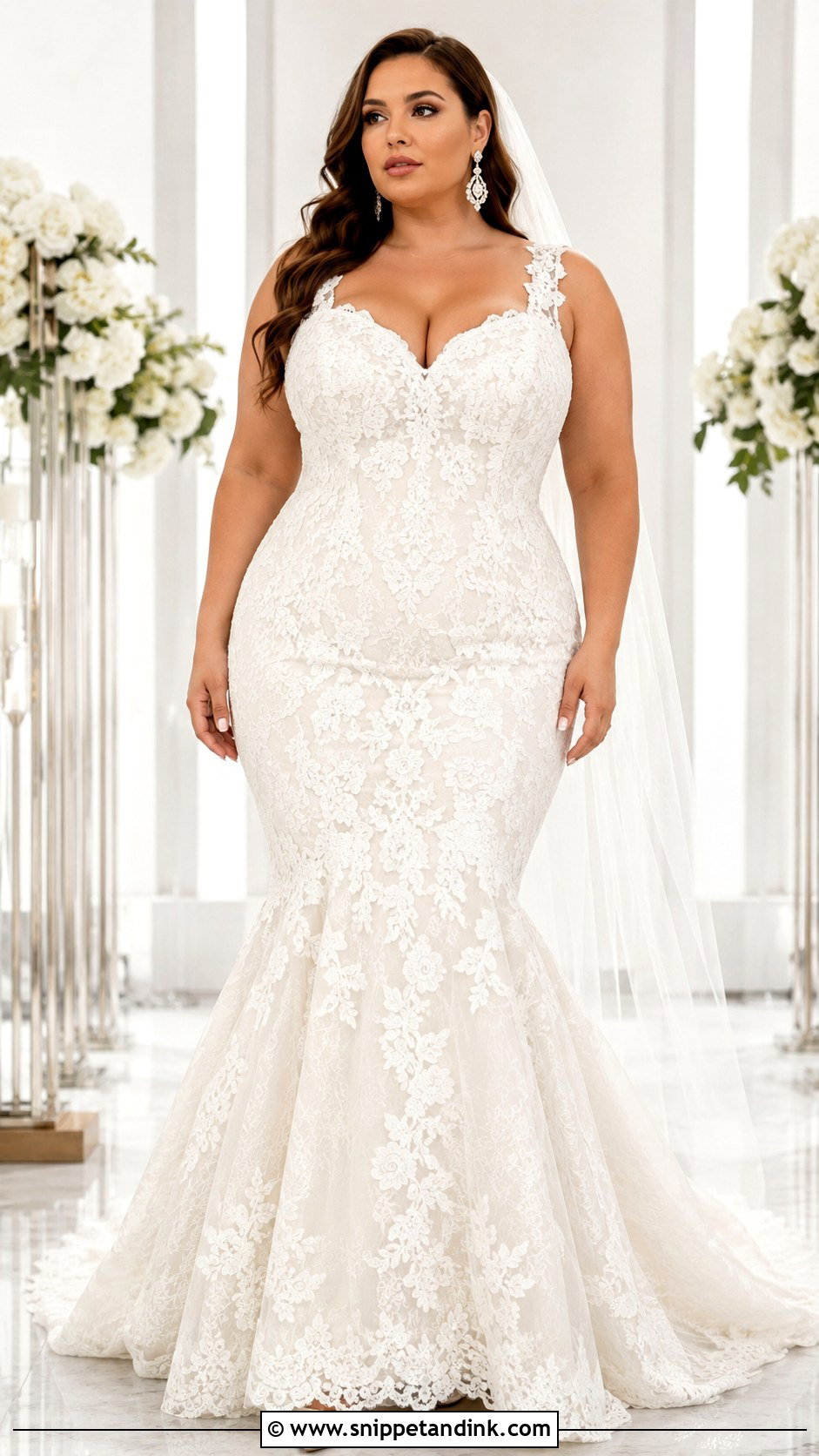 Plus Size Mermaid Wedding Dress - Snippet and Ink - 20 Large Wedding Dress Ideas