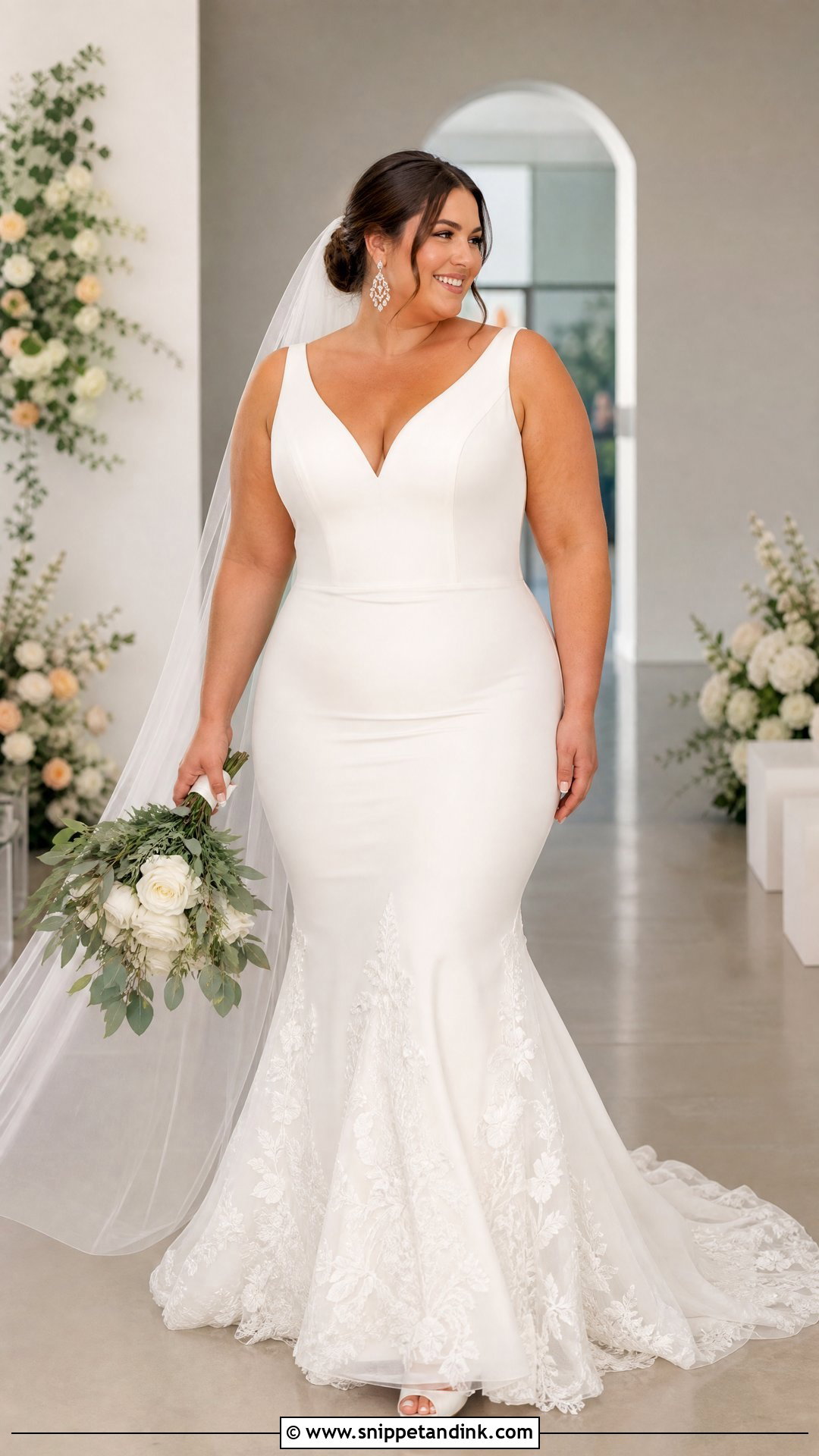 Plus Size Mermaid Wedding Dress - Snippet and Ink - 20 Plus Size Bride Dress Ideas