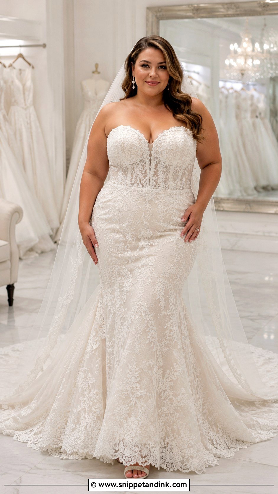 Plus Size Mermaid Wedding Dress - Snippet and Ink - 25 Mermaid Style Wedding Dresses