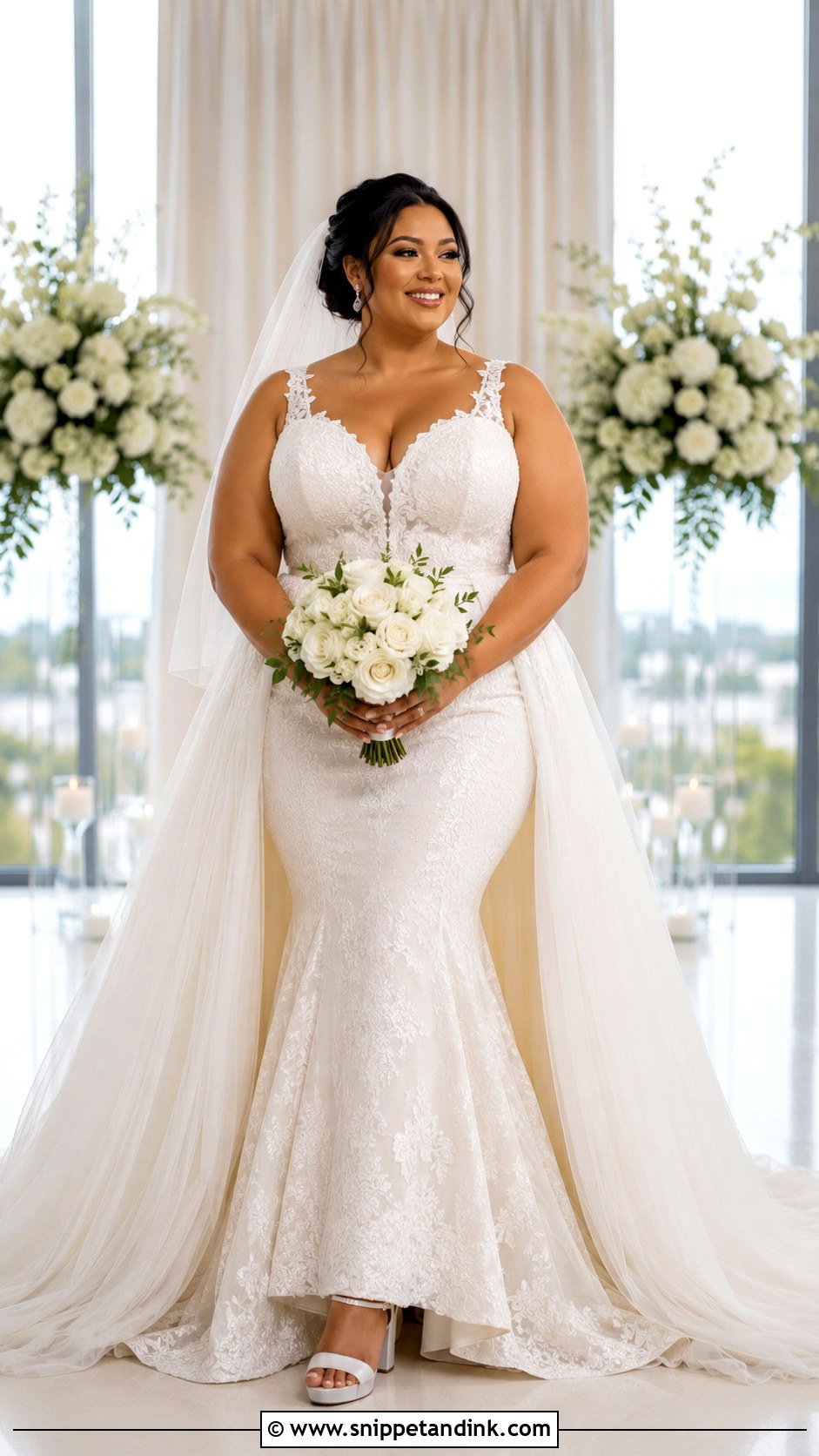 Plus Size Mermaid Wedding Dress With Detachable Overskirt - Snippet and Ink - 20 Mermaid Wedding Dress with Detachable Overskirt Ideas