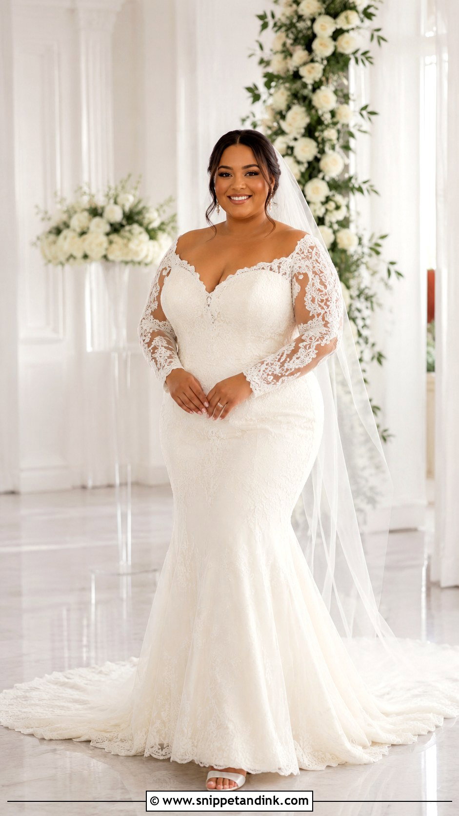 Plus Size Mermaid Wedding Dress With Sleeves - Snippet and Ink - 30 Mermaid Wedding Dress with Sleeves