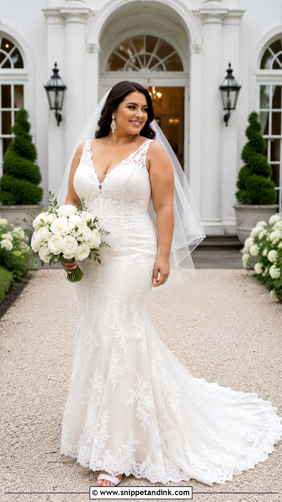 Plus Size Mermaid Wedding Dress With Supportive Straps - Snippet and Ink - 20 Mermaid Wedding Dress with Straps Ideas