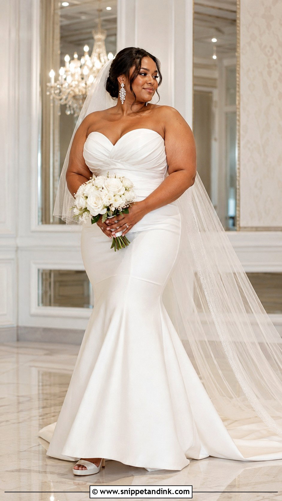 Plus Size Mermaid Wedding Gown - Snippet and Ink - 20 Mermaid Wedding Gowns