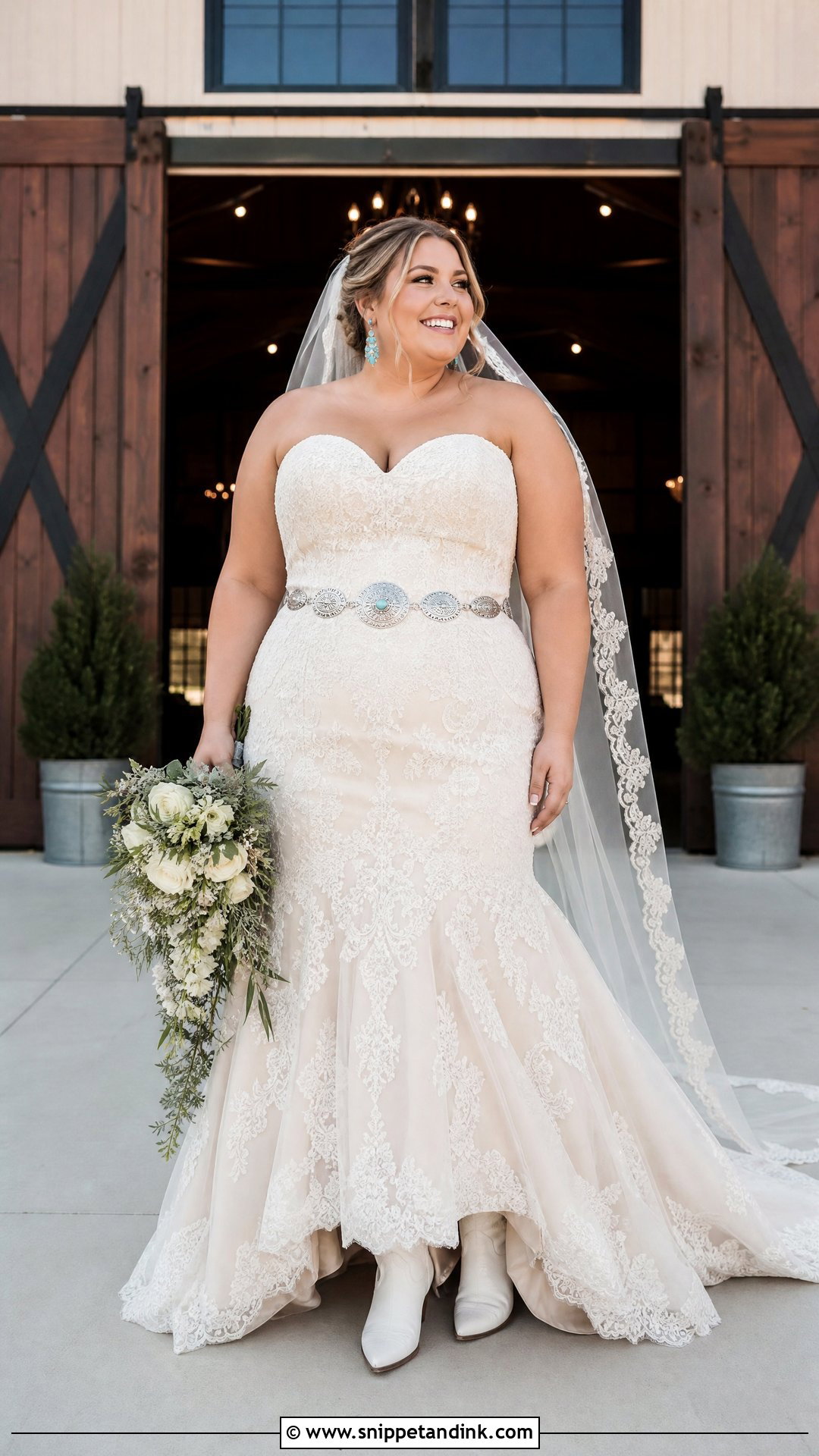 Plus Size Mermaid Western Wedding Dress - Snippet and Ink - 20 Plus Size Western Wedding Dresses