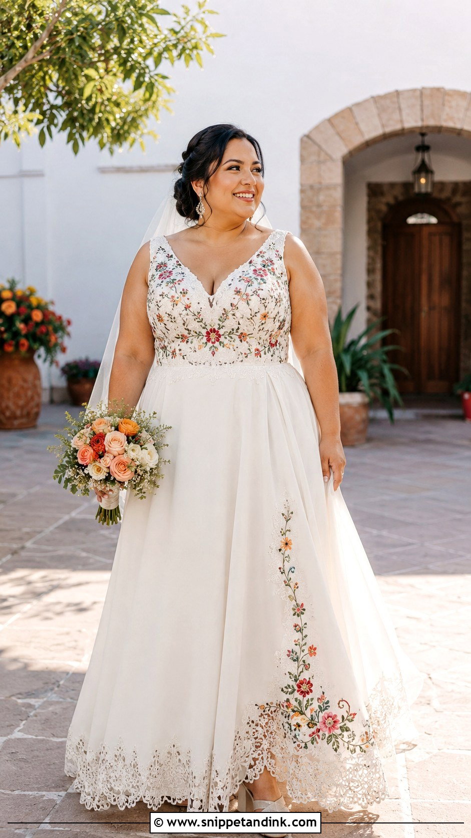 Plus Size Mexican Wedding Dress - Snippet and Ink - 20 Mexican Style Wedding Dresses