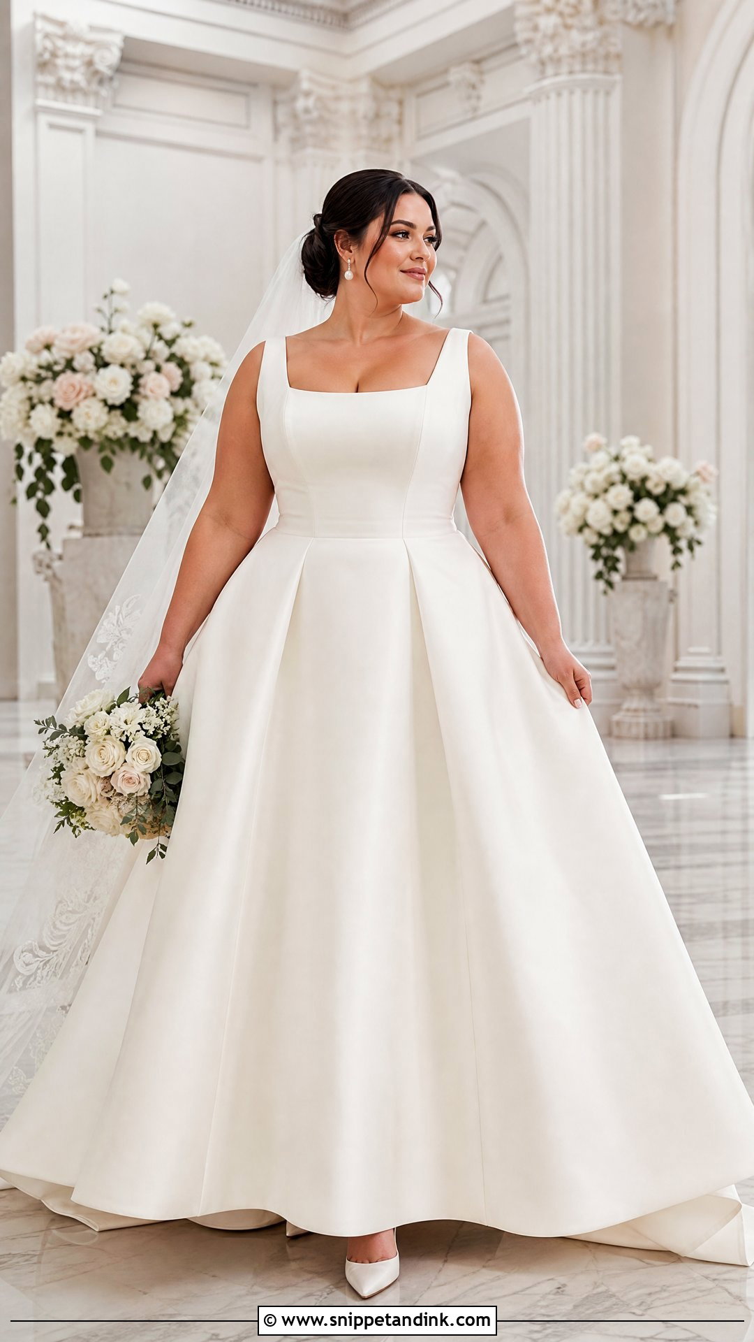 Plus Size Mikado Ball Gown Wedding Dress - Snippet and Ink - 20 Plus Size Ball Gown Wedding Dresses