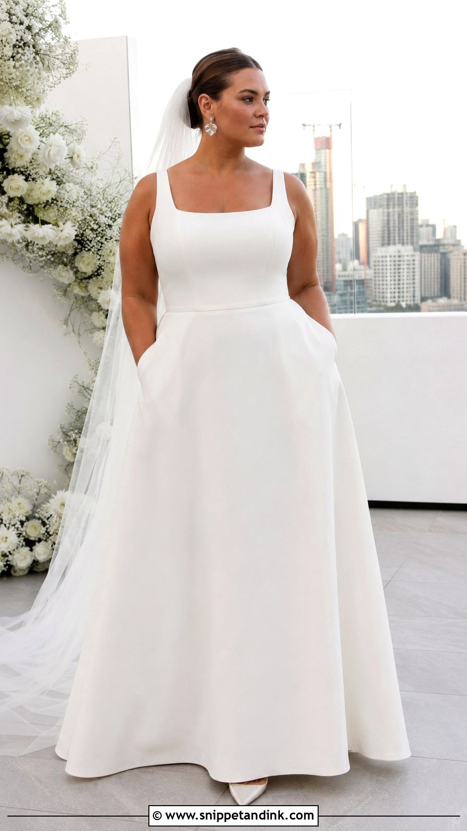 Plus Size Minimalist A Line Wedding Dress - Snippet and Ink - 20 A Line Wedding Dress Plus Size Ideas