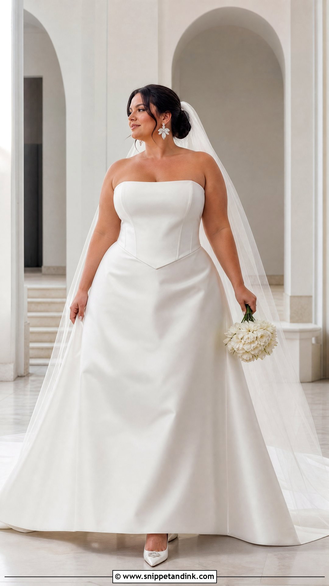 Plus Size Minimalist Corset Wedding Dress - Snippet and Ink - 20 Plus Size Corset Wedding Dress Ideas