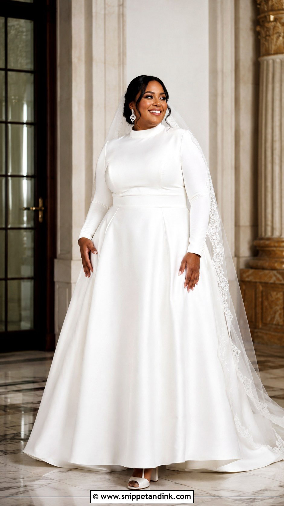 Plus Size Modest Wedding Gown With Sleeves - Snippet and Ink - 20 Modest Wedding Gowns with Sleeves
