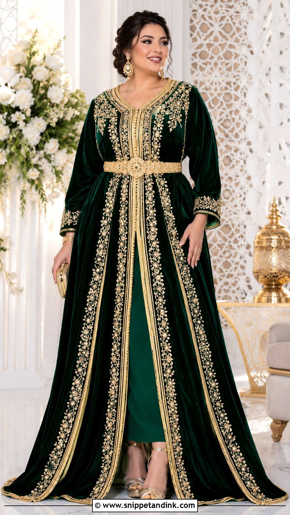 Plus Size Moroccan Takchita Wedding Dress - Snippet and Ink - 30 Moroccan Wedding Dress Ideas