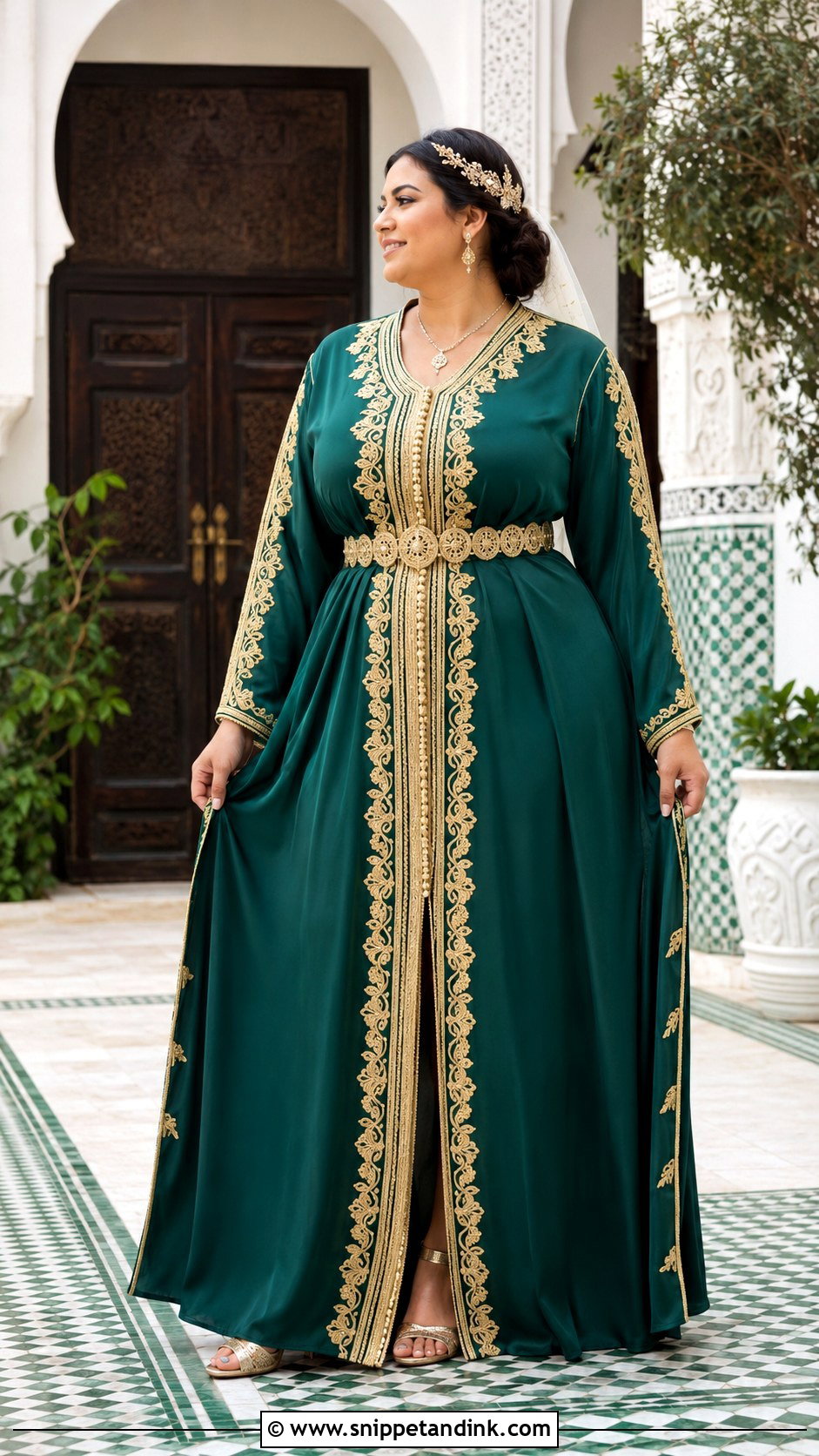 Plus Size Moroccan Wedding Caftan - Snippet and Ink - 20 Moroccan Wedding Dresses