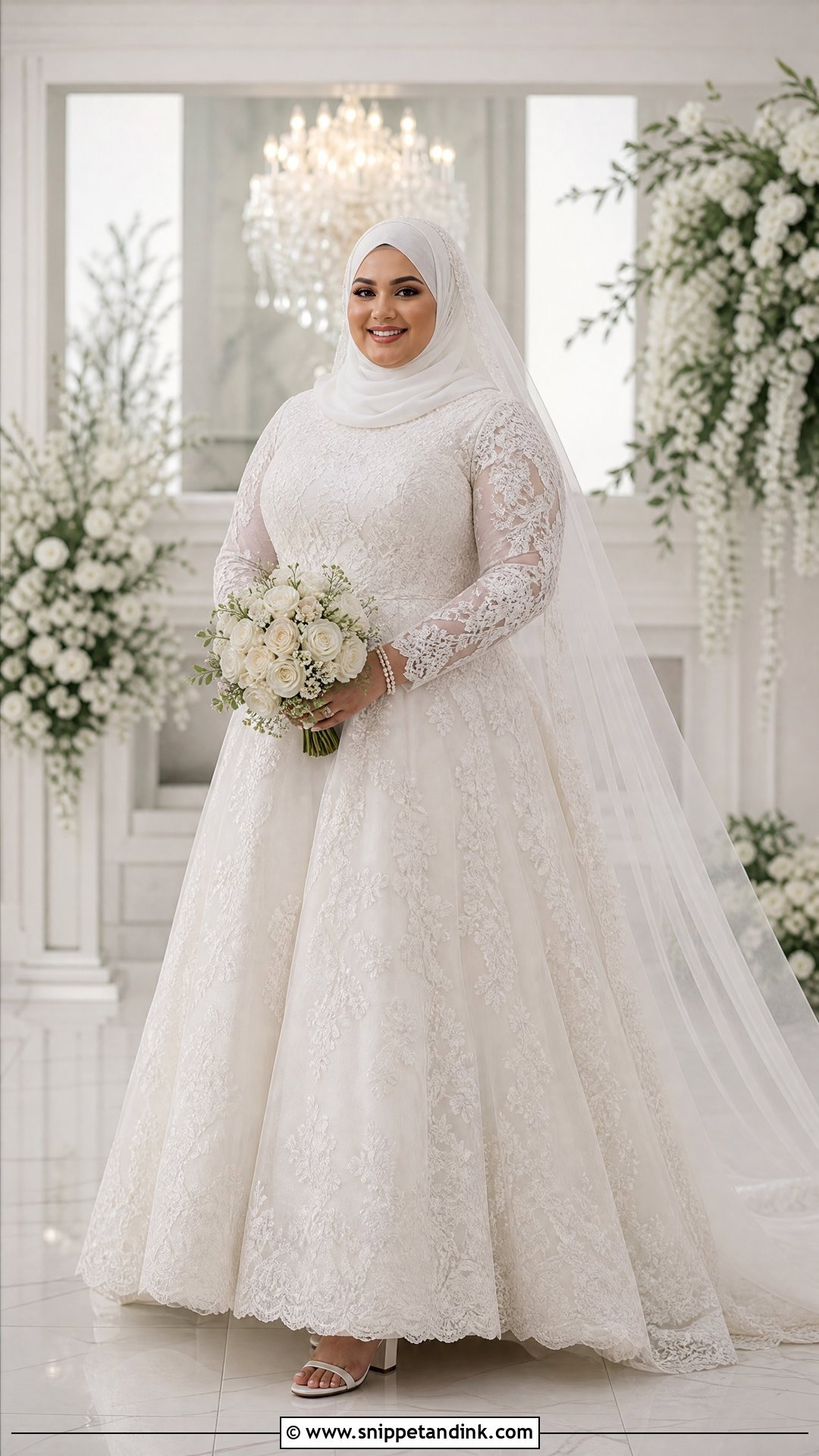 Plus Size Muslim Wedding Dress With Hijab - Snippet and Ink - 25 Muslim Wedding Dress Hijab Bride Ideas