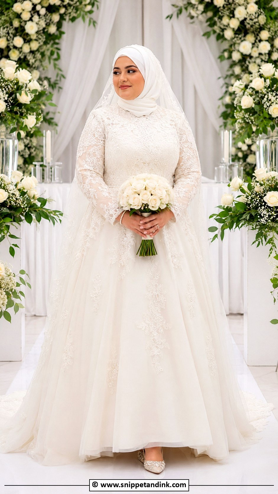 Plus Size Muslim Wedding Dress - Snippet and Ink - 30 Muslim Wedding Dresses