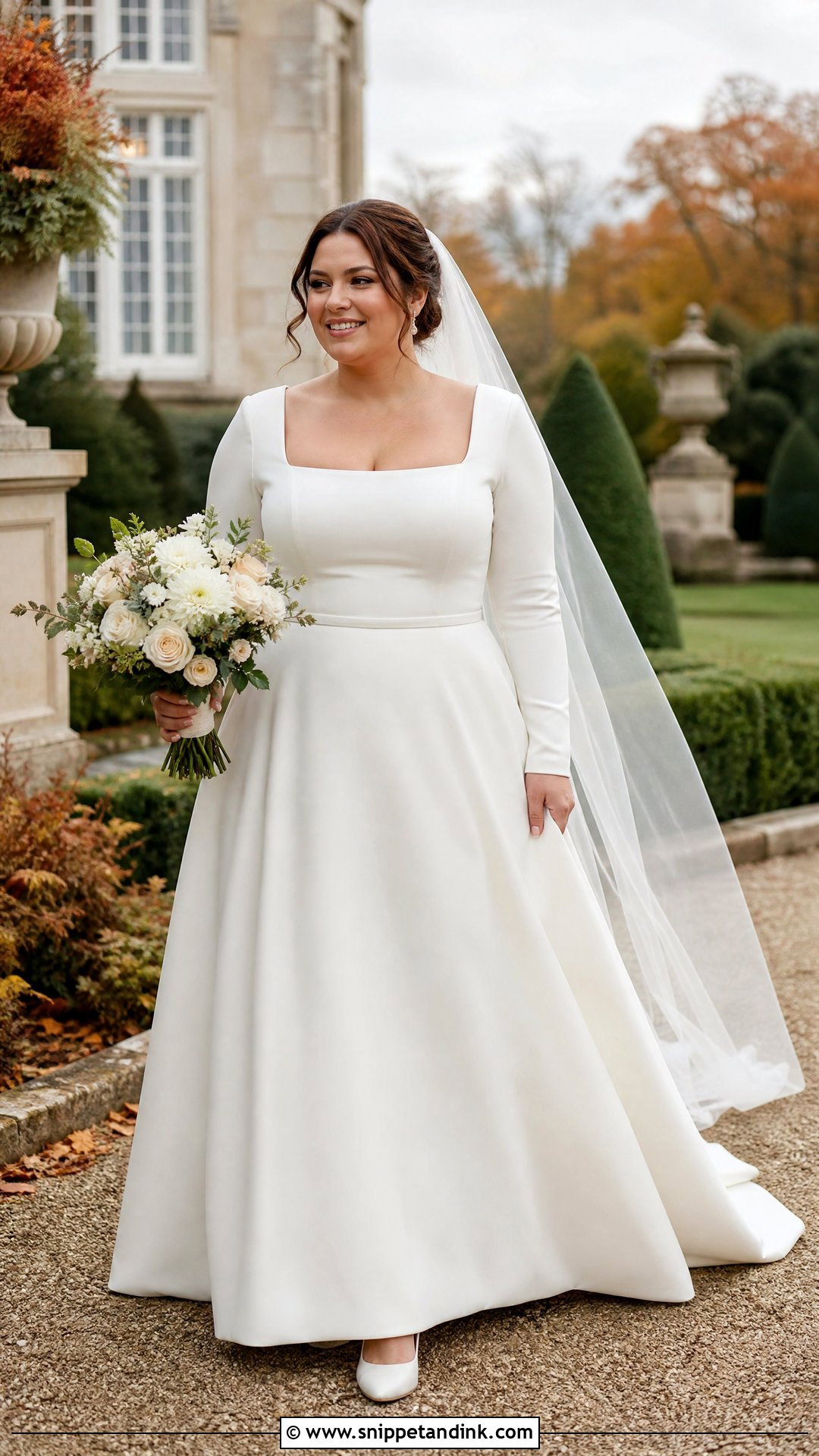 Plus Size October Bridal Gown With Belt - Snippet and Ink - 20 October Bride Ideas