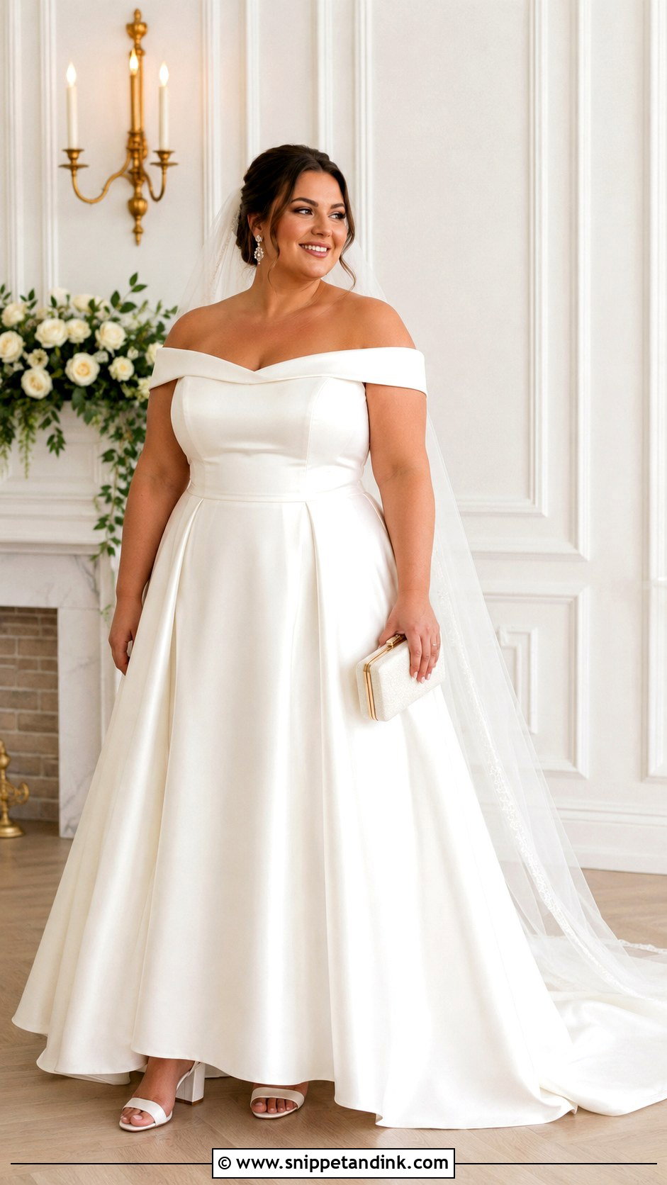 Plus Size Off Shoulder A Line Wedding Dress - Snippet and Ink - 20 A Line Wedding Dress Plus Size Ideas