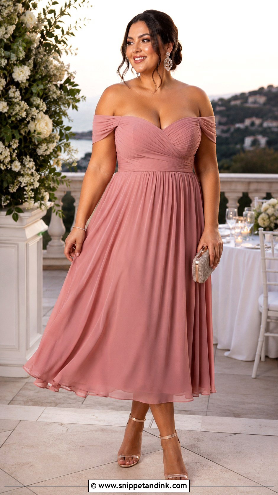 Plus Size Off Shoulder Dress For Wedding - Snippet and Ink - 25 Plus Size Dresses to Wear to a Wedding