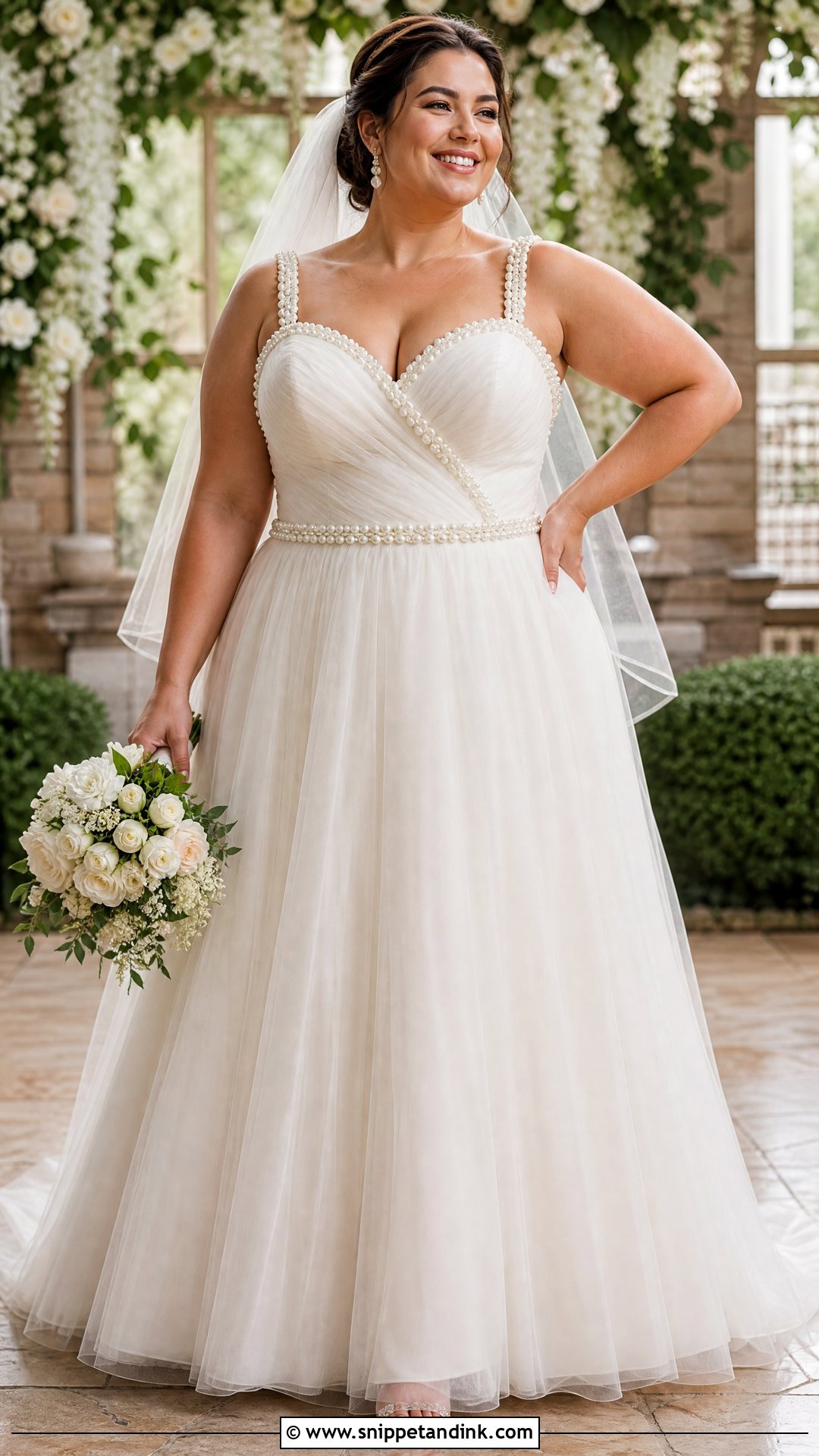 Plus Size Pearl Wedding Dress - Snippet and Ink - 20 Pearl Wedding Dresses