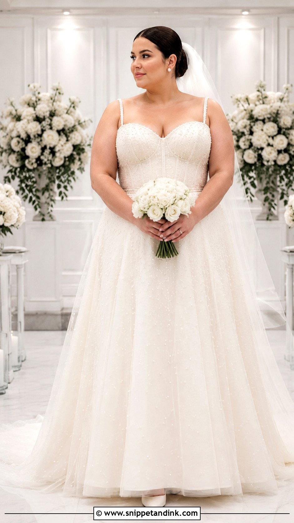 Plus Size Pearl Wedding Dress - Snippet and Ink - 20 Elegant Plus Size Wedding Dress Curvy Bride Ideas