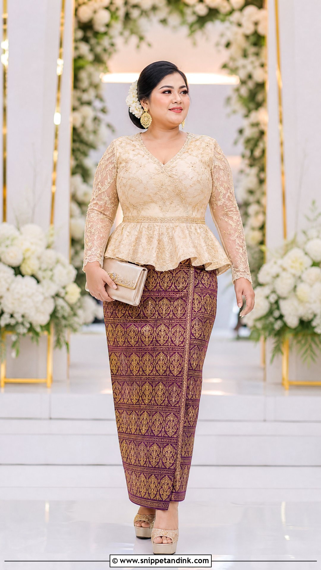 Plus Size Peplum Myanmar Wedding Dress - Snippet and Ink - 25 Myanmar Wedding Dress Design Ideas