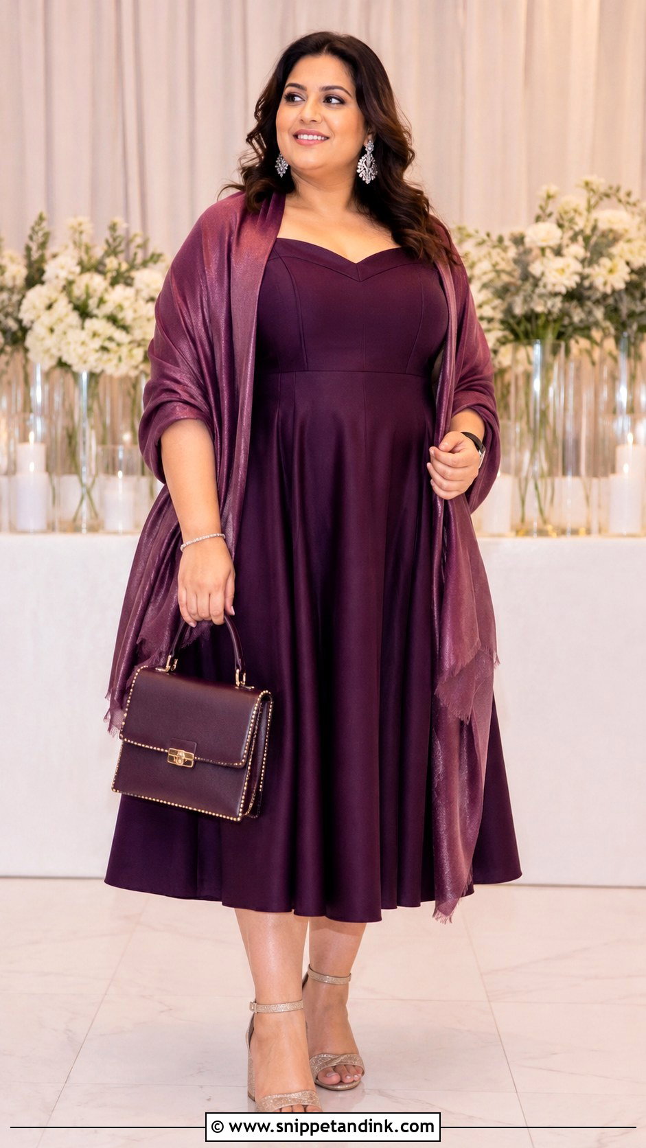 Plus Size Princess Cut Dress With Wide Width Heels - Snippet and Ink - 30 Princess Cut Dress Ideas