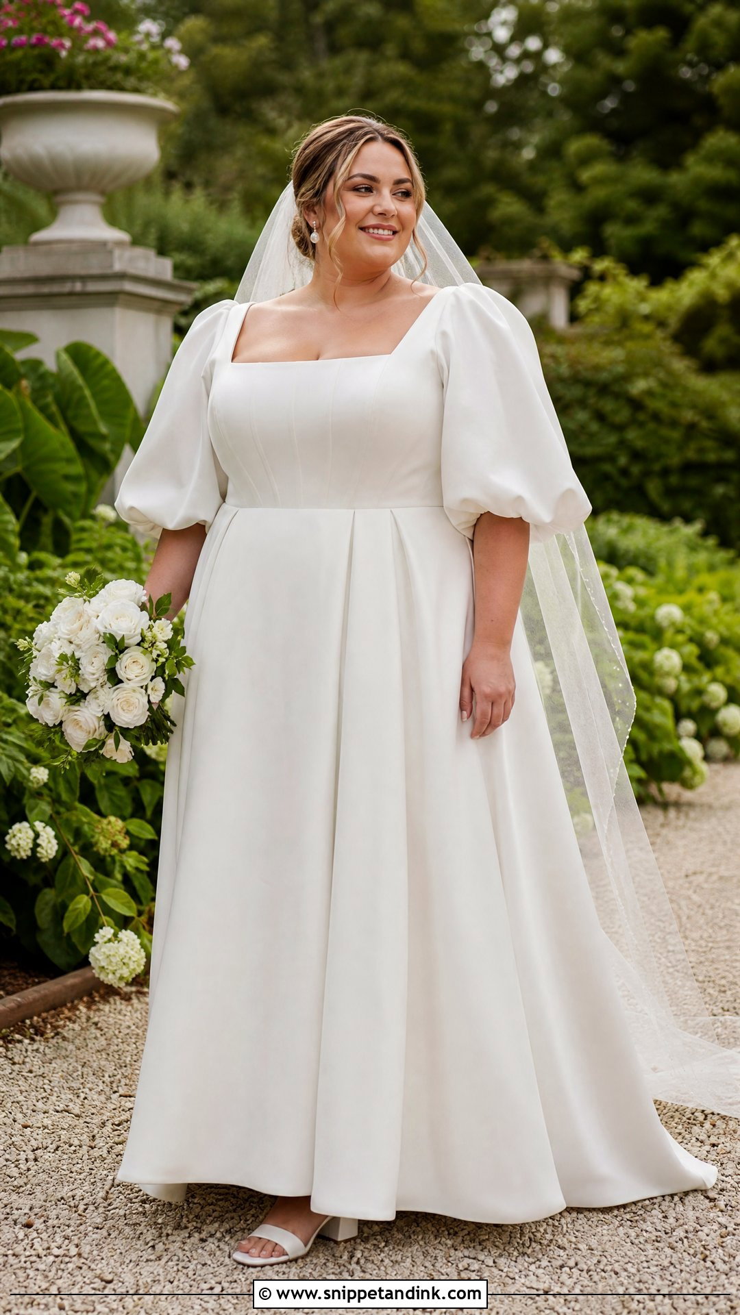 Plus Size Puff Sleeve Wedding Dress - Snippet and Ink - 20 Vintage Puff Sleeve Wedding Dress Ideas