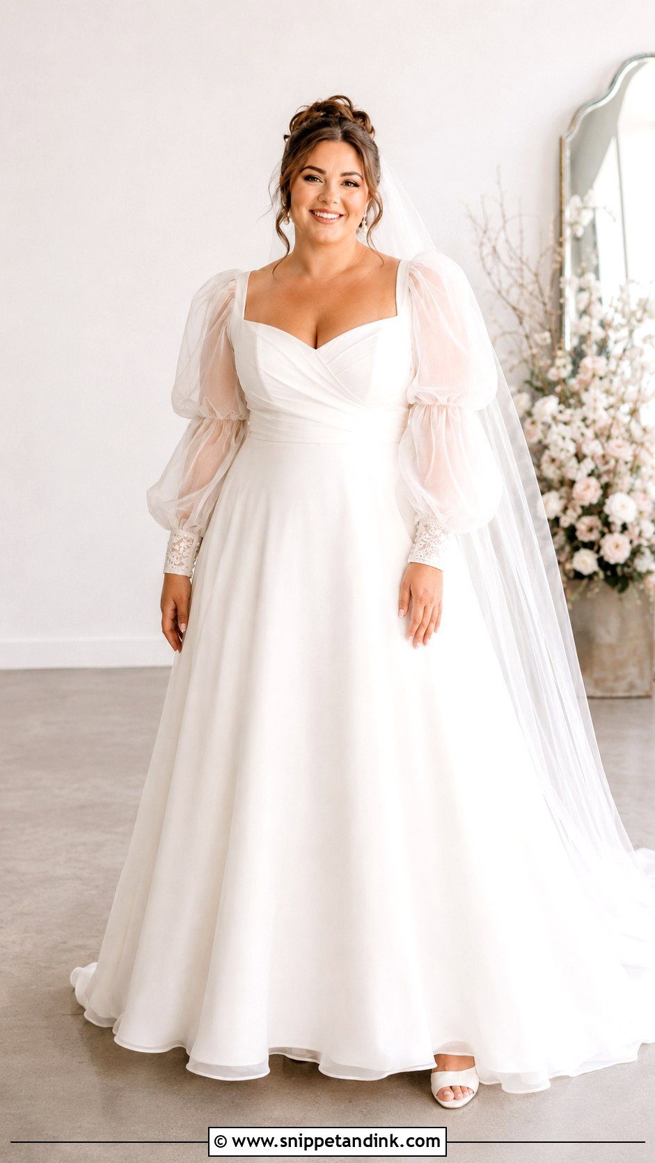 Plus Size Puffy Sleeve Wedding Dress - Snippet and Ink - 25 Wedding Dress Puffy Sleeves