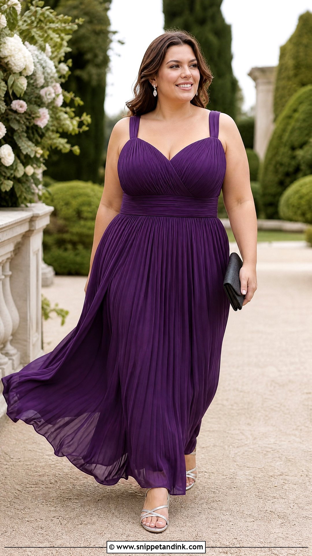 Plus Size Purple Pleated Maxi Dress - Snippet and Ink - 20 Plus Size Party Dresses for Wedding