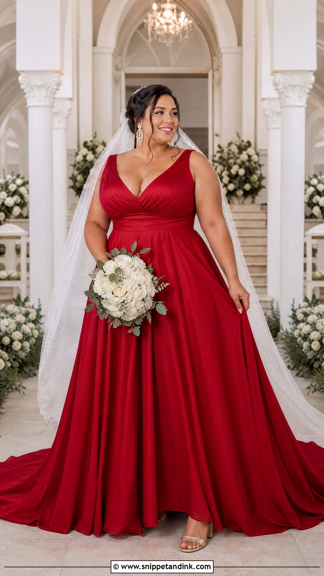 Plus Size Red Bridal Gown - Snippet and Ink - 20 Red Bridal Dress Gowns
